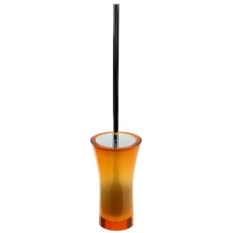 Toilet Brush Toilet Brush Holder, Free Standing, Orange, Made From Thermoplastic Resins Gedy AU33-67